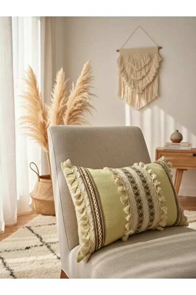 NDC HOME Žuto-smeđa Čipka pakovanja Jastuk Navlaka za jastuk (35 x 55)