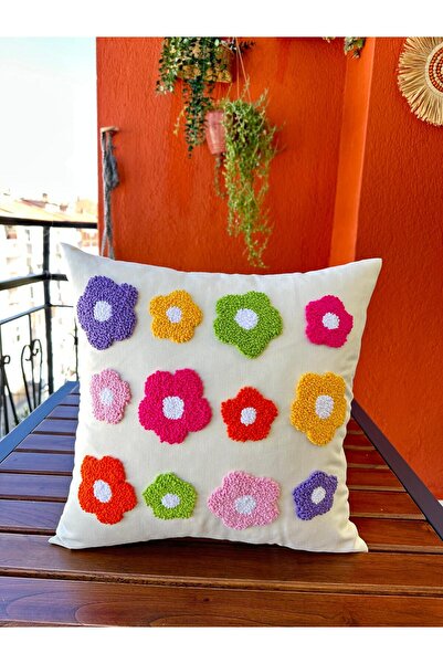 punchatolyem غطاء وسادة ملون من طراز بانتش بانش، مصنوع يدويًا، مقاس 43x43 سم