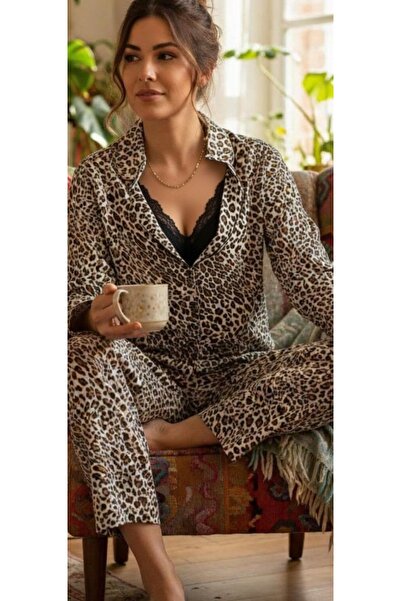 trendmodaal Leopard Print Pajama Set