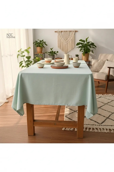 NDC HOME Premium Adaçayı Yeşili Keten (DÜZ) Masa Örtüsü