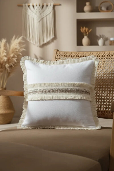 NDC HOME Bela Lan Juta Čipka pakovanje Jastuk Navlaka za jastuk 43 X 43