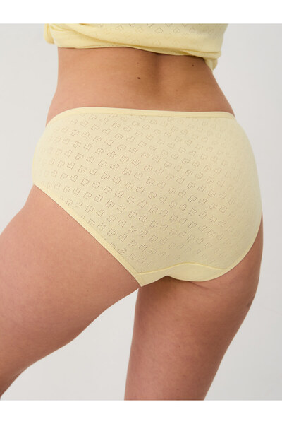ALYA UNDERWEAR 100% Cotton Women's Panties Regular Waist Jacquard Heart Patterned Fabric Slip