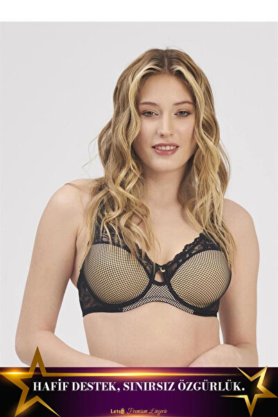 Generic Brand Underwire Mesh Unpadded Bra Black Color