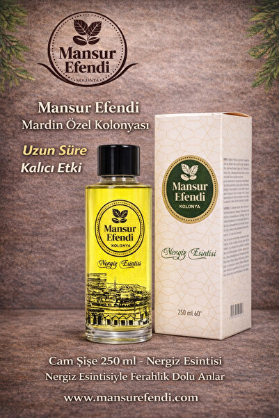 Mansur Efendi Mardin Özel Kolonyası 250 ml Cam Şişe 60*