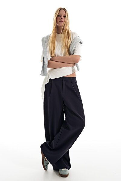 Bershka Çift kumaşlı hacimli pantolon