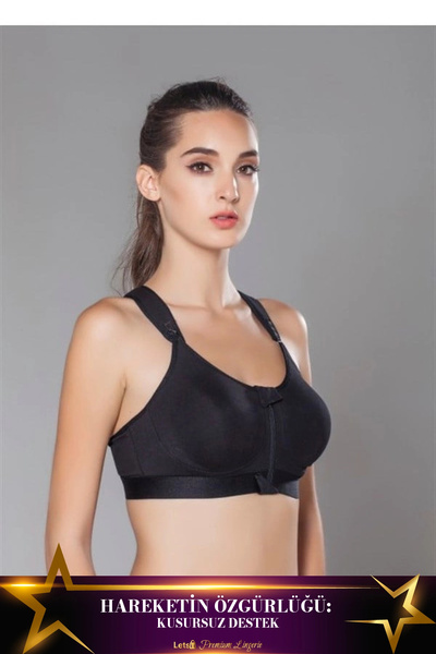 Letsii Recovery Sports Minimizer Bra Black Color