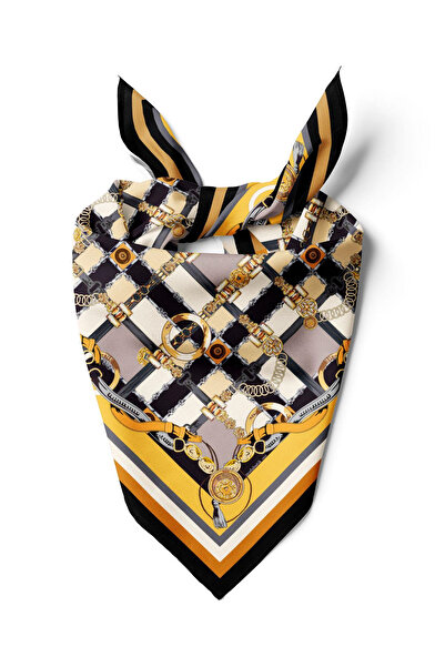 Modabutik B94 CHAIN BELT DESENLI BANDANA DG12228