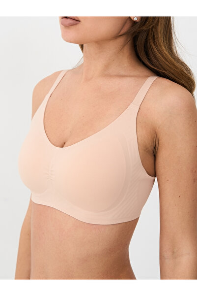 ALYA UNDERWEAR Women's Seamless Bra with Removable Round Cups Laser Cut Invis...