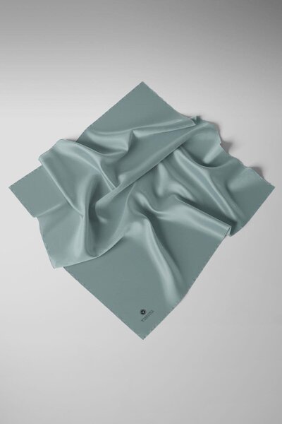 Vissona Eșarfă din twill de viscoză, 90x90, culoare mentă închisă, cu aspect ...