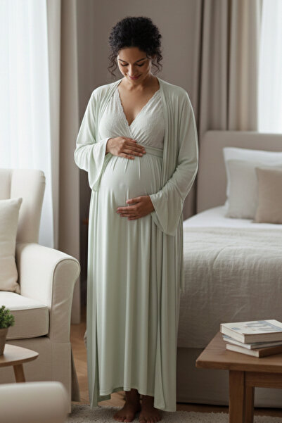 bigmama طقم ملابس نوم مريحة للأمهات بعد الولادة بأكمام قصيرة، طقم ملابس نوم ل...