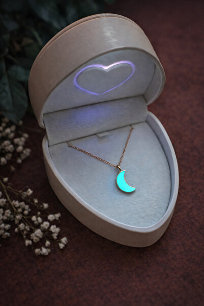 Soprano Silver Gece Parlayan Ay Kolye Gecenin Zerafeti Kolye