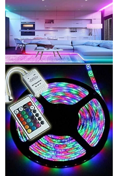 Genel Markalar Şerit Led Rgb Kumandalı 20 Renk (3)çip 5050 Smd Iç Mekan