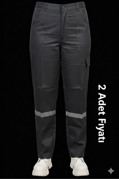 Secura İş Güvenliği Kışlık İş Pantolonu Gri 7*7 Gabardin %100 Pamuklu Unisex ...