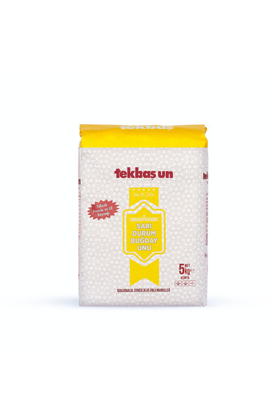 Tekbaş Un Sarı Durum Buğday Unu 5 Kg Makarnalık Eriştelik Un