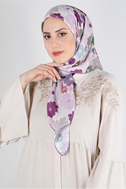 Alvina Eșarfă organică cu model de margarete 8214