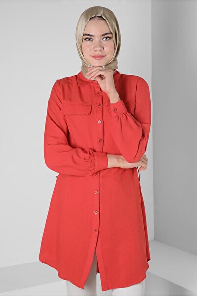 Alvina تونك بأزرار ورباط على الخصر 43890