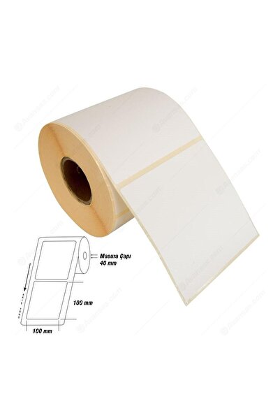 KARTALLAR ETİKET 100x100 Termal Barkod Etiketi 1 Rulo 250 Adet - 10 Rulo Fiya...