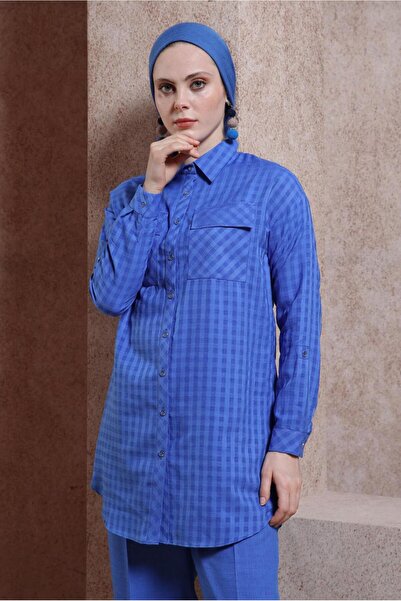 Alvina Costum cu pantaloni cu model în carouri 44477