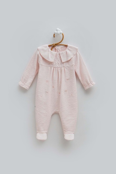 Caramell Happy Spring Collar Detail Jumpsuit Pink