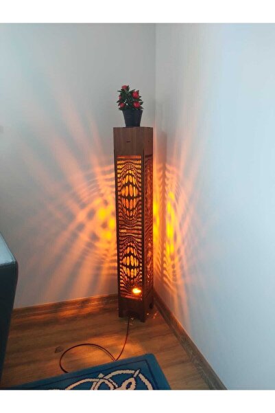 Genel Markalar Ahşap Lambader Ceviz Rengi 3d Desen (GK11)