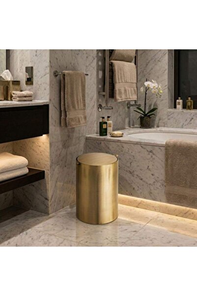 System Banyo Çöp Kovası Antik Sarı Renk 3 Litre (BA4013 031 ABM-ABM)