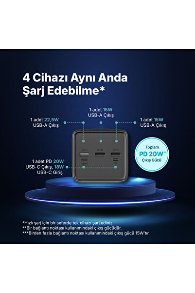 Ttec ReCharger Mega LCD 50.000mAh PD 20W Taşınabilir Hızlı Şarj Aleti/Powerbank-2BB271S