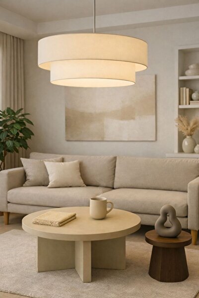 Emg DesiGn Kumaş Başlık 2 Katlı Pasta Avize Yatak Odası Çocuk Odası