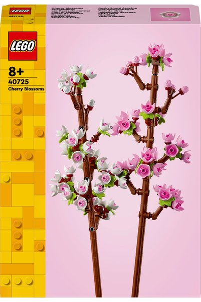 LEGO Botanicals Cherry Blossoms, Faux Flowers 40725 Building Set for 8+ Year Old Kids (438 Pieces)
