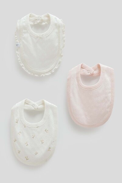 Caramell All Time Girl Triple Baby Bib Ecru