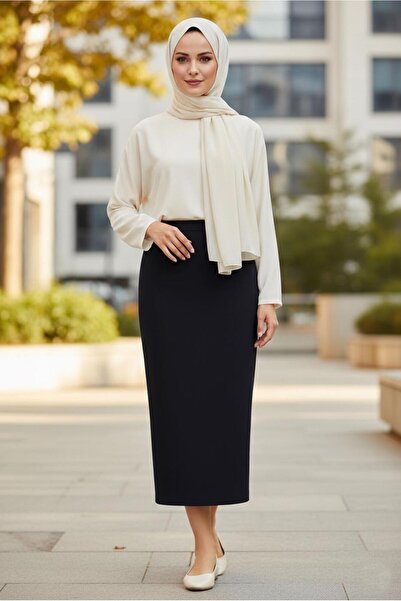 Alvina Fustă cu croială dreaptă mărime mare 60556