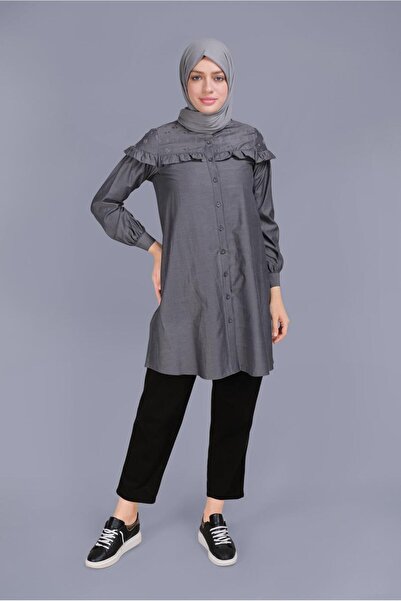 Alvina Cottoned Tunic with Rush Detail 41637