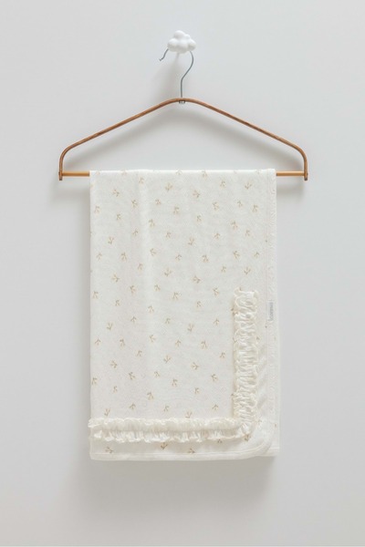 Caramell All Time Girl Baby Girl Blanket-90X90 cm Ecru