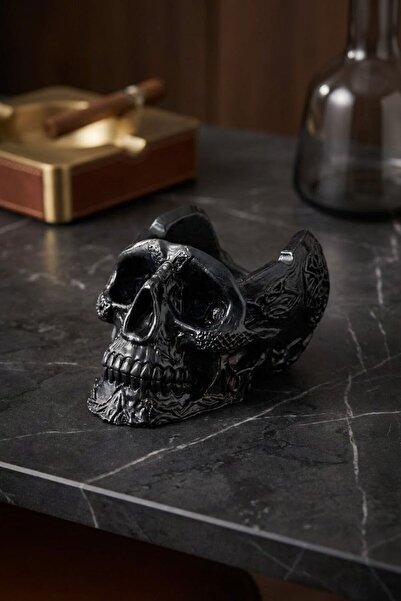 METAFOX Küllük Kül Tablası Sigara Küllüğü Siyah Renk Model 8