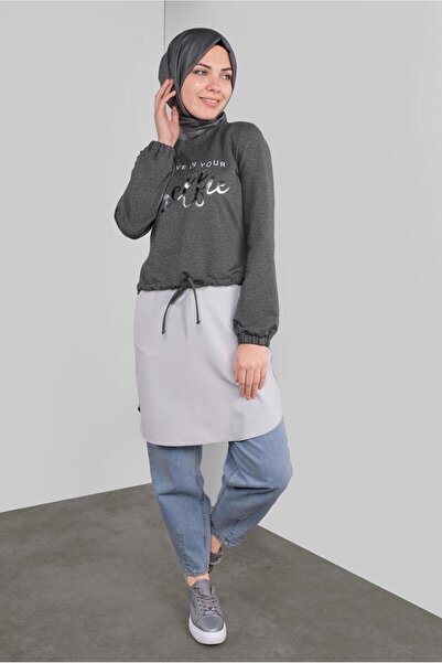 Alvina 41230 Model Tekst Štampano i Tunika sa vezanjem