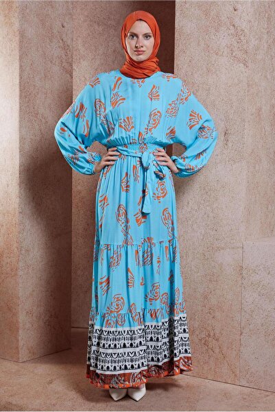 Alvina Belted Viscose Dress 44602