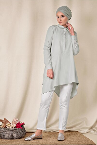 Alvina 4008 Model Asymmetrical Cut Tunic