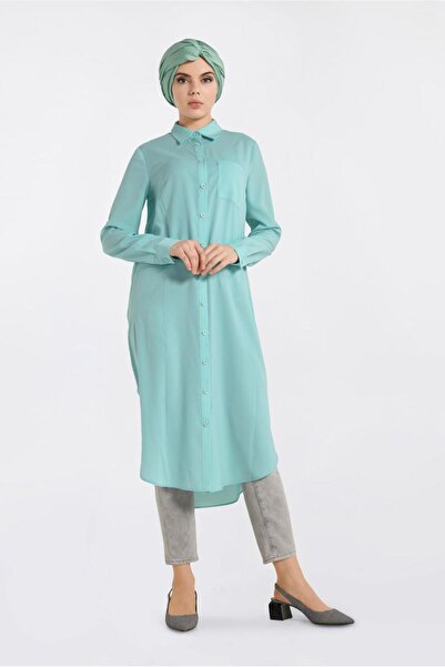 Alvina Zakopčana i džepna detaljna tunika 4397