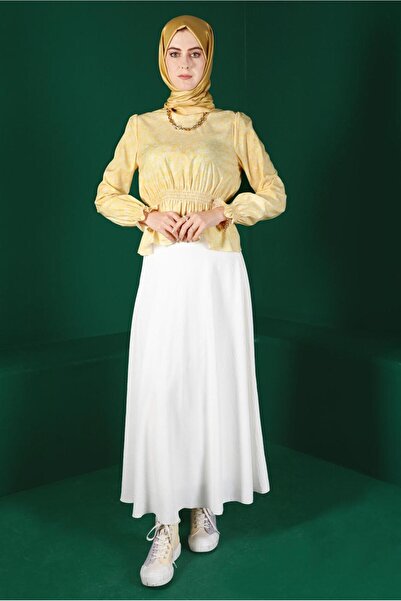 Alvina بلوزة مزينة بالزهور مع أربطة وأساور مطاطية 42888