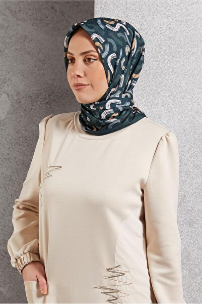 Alvina ALVİNA ВІЗЕРУНКОВИЙ ШАРФ 8504 - З ПАСОМ І ДЕТАЛЯМИ КРОЮ