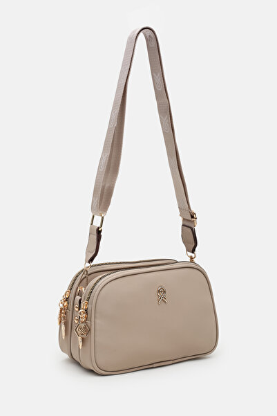 Les Crioch حقيبة كتف نسائية من ماركة مينزون مكونة من 3 أقسام مصنوعة من الجلد ...