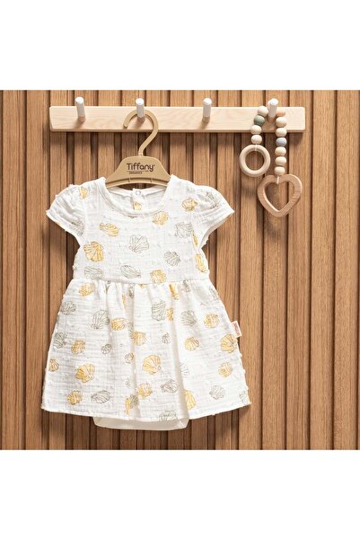 Tiffany Sea Shell Muslin Romper Ecru