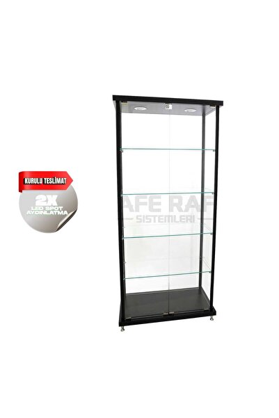 AFE DEKOR KURULU VİTRİN, CAMLI VİTRİN, KOLEKSİYON , CAM DOLAP-40X80X175