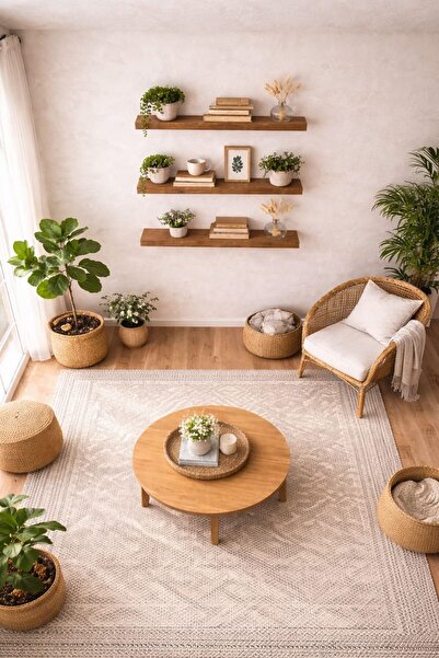 ADIM EBATLAMA 30 mm 3'lü Uçan Duvar Rafı Set Gizli Raf- Barok 15x30