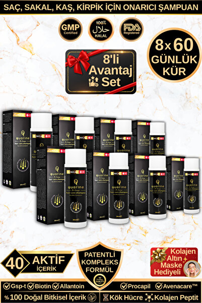 Dr.Sammy's Quarine Repair Shampoo - 8-Piece Advantage Set (Anti-Hair Loss 8-M...