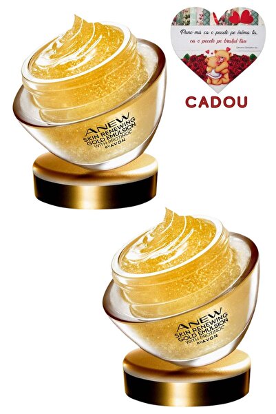 AVON 2 bucati x Tratament de hidratare Anew Gold Emulsion + Cadou Inimioara M...