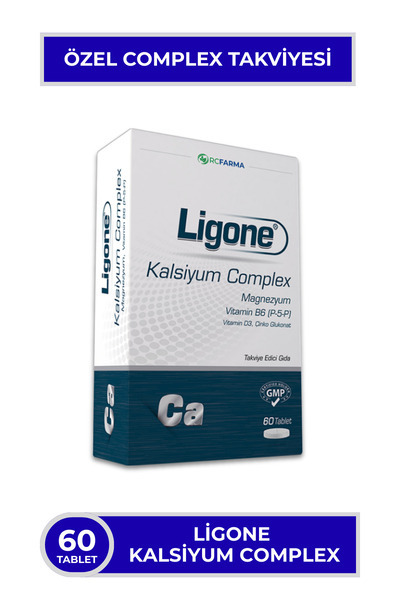 Ligone Kalsiyum Complex 60 Kapsül | Kalsiyum Magnezyum Çinko D3 K2 B6 ve Mine...