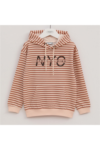 WANEX Erkek Çocuk Kapüşonlu Uzun Kol İnce Tişört - 16313