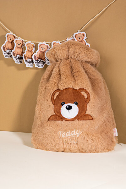 Ecrou Teddy Island Coffee Color Plush Hot Water Bag