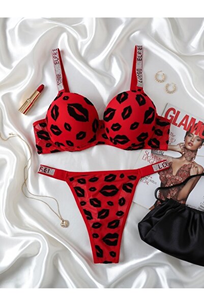 WOMEN'S WORLD FANTASY Chiloți tanga cu burete și susținere LOVE SECRETT