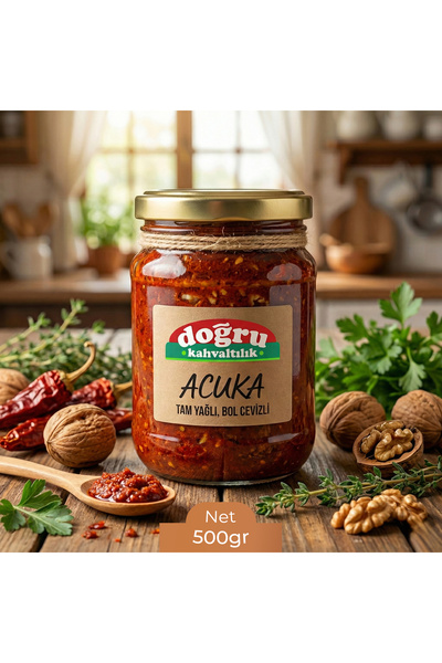 9M Geleneksel Cevizli Acuka 500 gr Bol Baharatlı Kahvaltılık Sos Meze